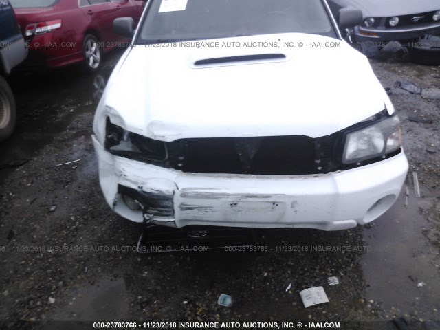 JF1SG69685H705982 - 2005 SUBARU FORESTER 2.5XT WHITE photo 6