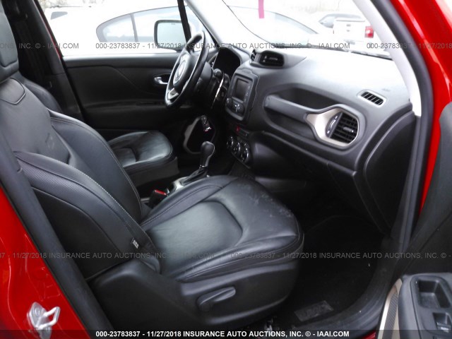 ZACCJADT1GPC91519 - 2016 JEEP RENEGADE LIMITED RED photo 5