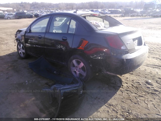 1G8AL58F67Z104073 - 2007 SATURN ION LEVEL 3 BLACK photo 3