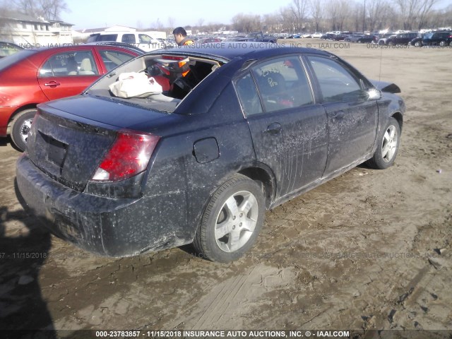 1G8AL58F67Z104073 - 2007 SATURN ION LEVEL 3 BLACK photo 4