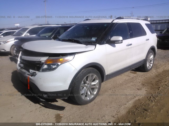 1FM5K7F89DGC34071 - 2013 FORD EXPLORER LIMITED WHITE photo 2