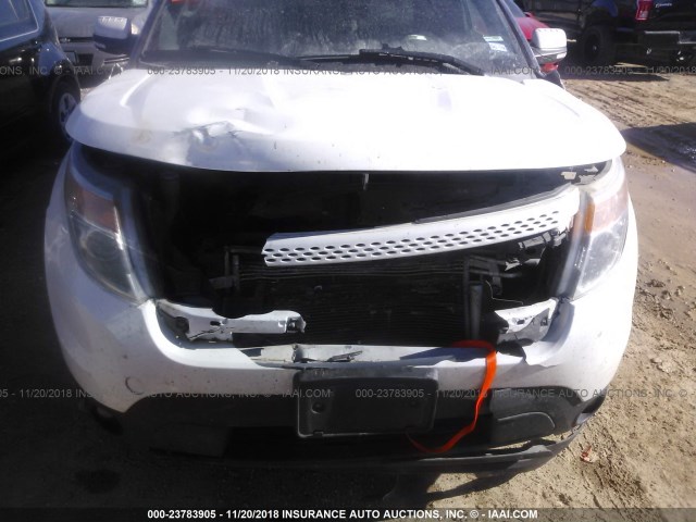 1FM5K7F89DGC34071 - 2013 FORD EXPLORER LIMITED WHITE photo 6