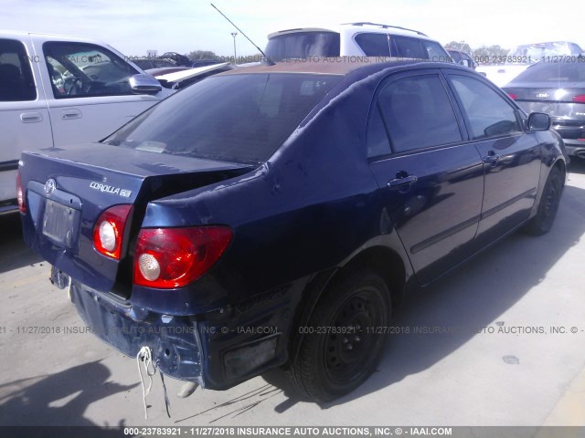 1NXBR32E17Z773664 - 2007 TOYOTA COROLLA CE/LE/S BLUE photo 4