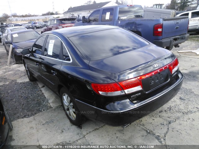 KMHFC46F46A095293 - 2006 HYUNDAI AZERA SE/LIMITED BLACK photo 3