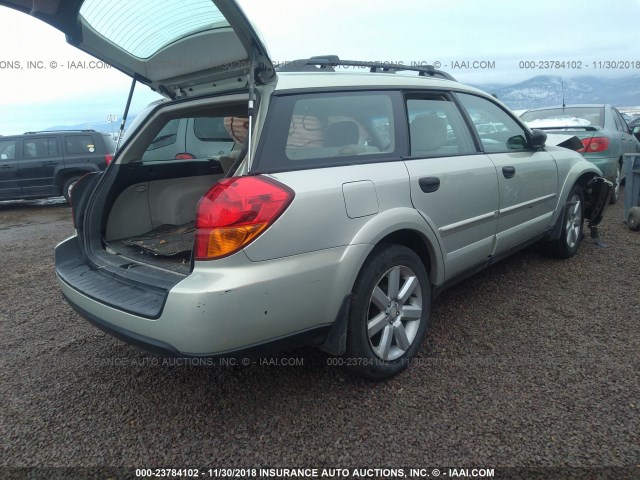 4S4BP61C367319453 - 2006 SUBARU LEGACY OUTBACK 2.5I SILVER photo 4