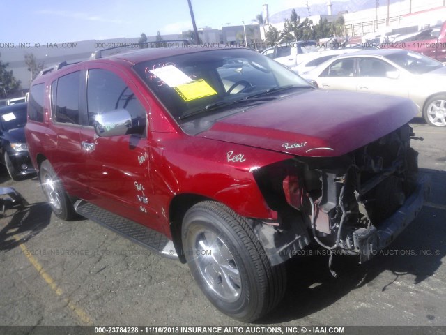 5N1AA08A65N719340 - 2005 NISSAN ARMADA SE/LE RED photo 1