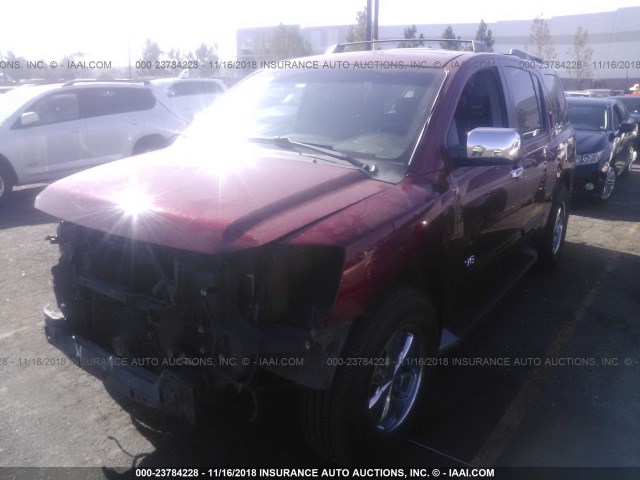 5N1AA08A65N719340 - 2005 NISSAN ARMADA SE/LE RED photo 2