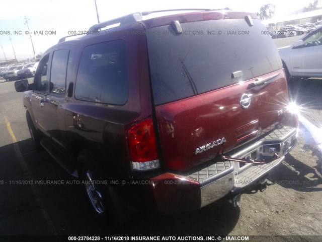 5N1AA08A65N719340 - 2005 NISSAN ARMADA SE/LE RED photo 3