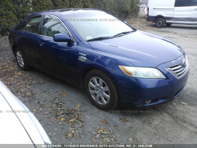 4T1BB46K77U008324 - 2007 TOYOTA CAMRY NEW GENERAT HYBRID BLUE photo 1