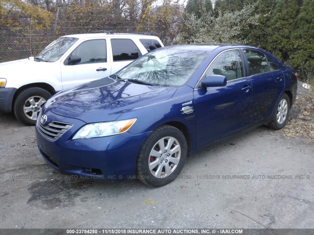 4T1BB46K77U008324 - 2007 TOYOTA CAMRY NEW GENERAT HYBRID BLUE photo 2