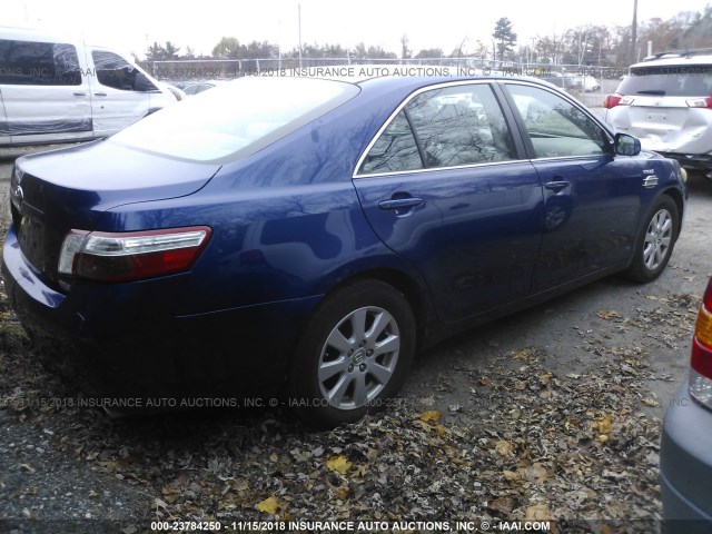 4T1BB46K77U008324 - 2007 TOYOTA CAMRY NEW GENERAT HYBRID BLUE photo 4