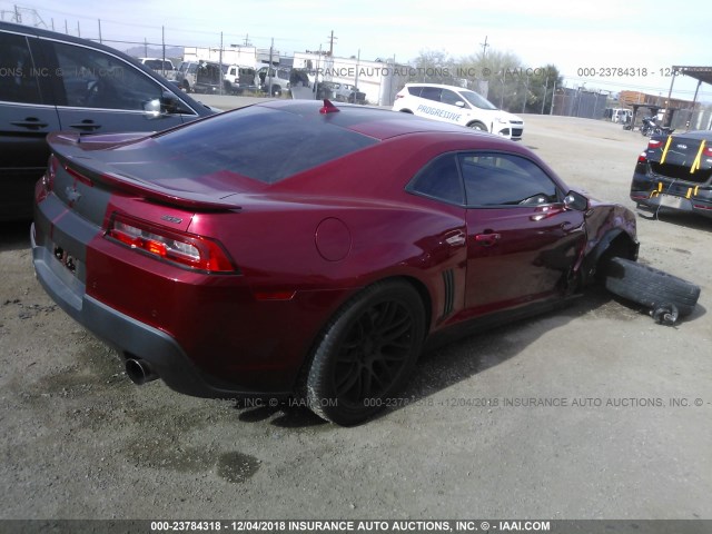 2G1FK1EJ7E9177551 - 2014 CHEVROLET CAMARO 2SS RED photo 4