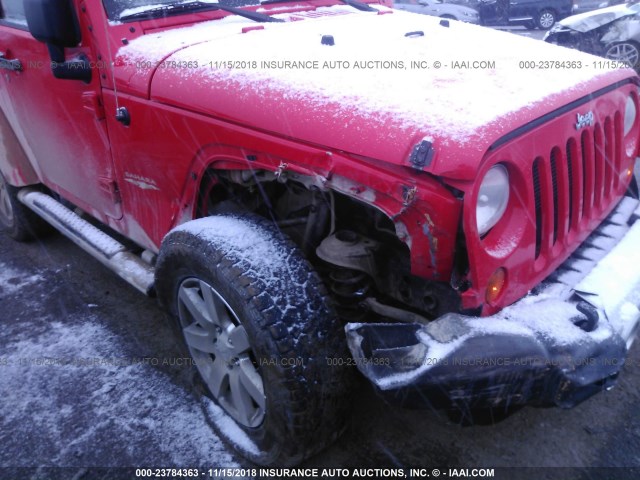 1C4AJWBG3DL666403 - 2013 JEEP WRANGLER SAHARA ORANGE photo 6