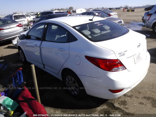 KMHCT4AE7GU140440 - 2016 HYUNDAI ACCENT SE WHITE photo 3