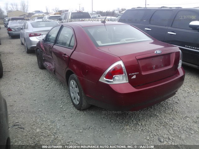 3FAHP06Z27R193689 - 2007 FORD FUSION S RED photo 3