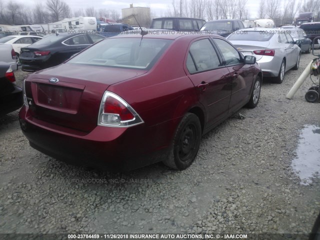 3FAHP06Z27R193689 - 2007 FORD FUSION S RED photo 4