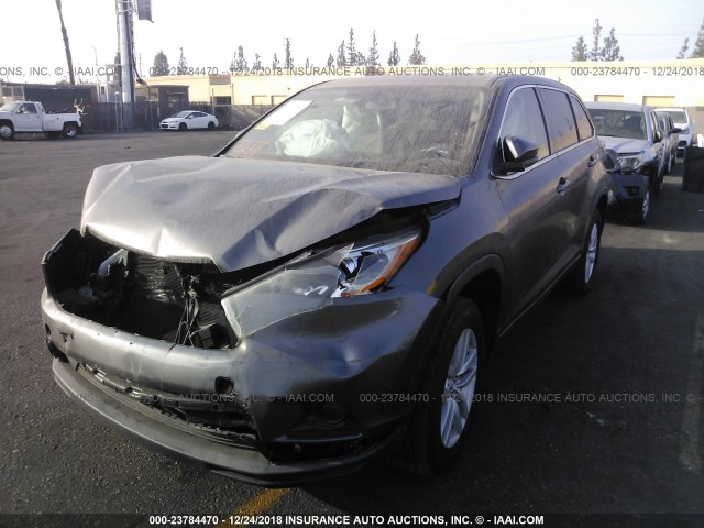 5TDZKRFH1ES008311 - 2014 TOYOTA HIGHLANDER LE/LE PLUS 灰色 照片 2