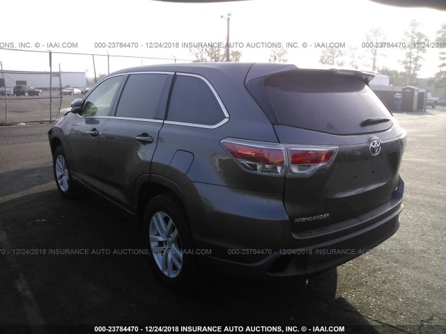 5TDZKRFH1ES008311 - 2014 TOYOTA HIGHLANDER LE/LE PLUS 灰色 照片 3