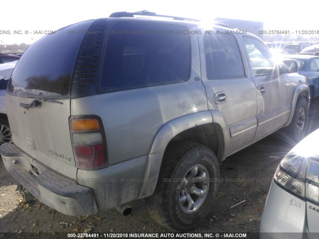 1GNEK13T1YJ171574 - 2000 CHEVROLET TAHOE K1500 GRAY photo 4