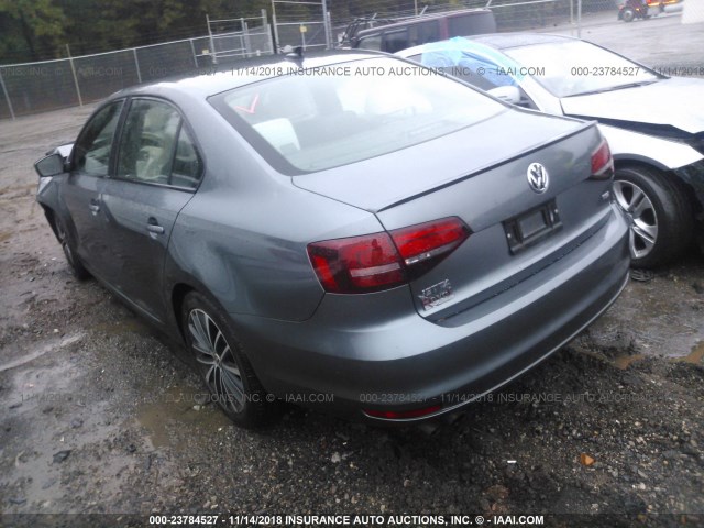 3VWD17AJ6GM406691 - 2016 VOLKSWAGEN JETTA SPORT GRAY photo 3