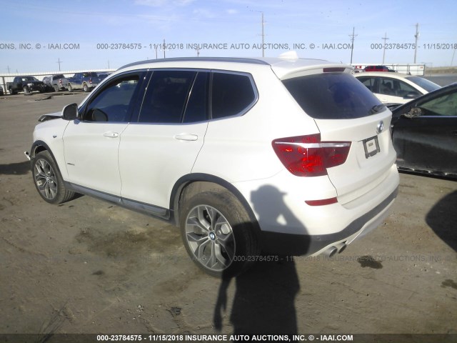 5UXWX9C59H0T11891 - 2017 BMW X3 XDRIVE28I WHITE photo 3