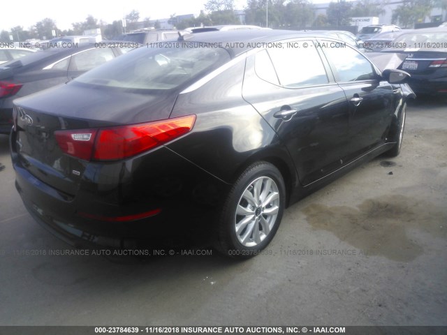 KNAGM4A76F5616641 - 2015 KIA OPTIMA LX BLACK photo 4