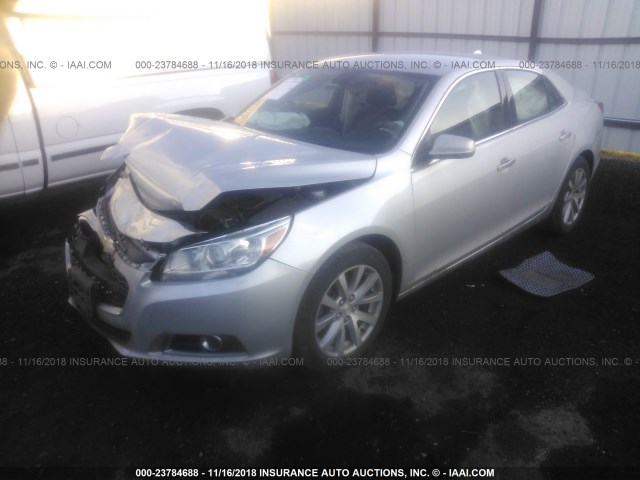 1G11H5SL2EF186042 - 2014 CHEVROLET MALIBU LTZ SILVER photo 2