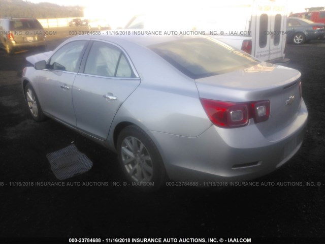 1G11H5SL2EF186042 - 2014 CHEVROLET MALIBU LTZ SILVER photo 3