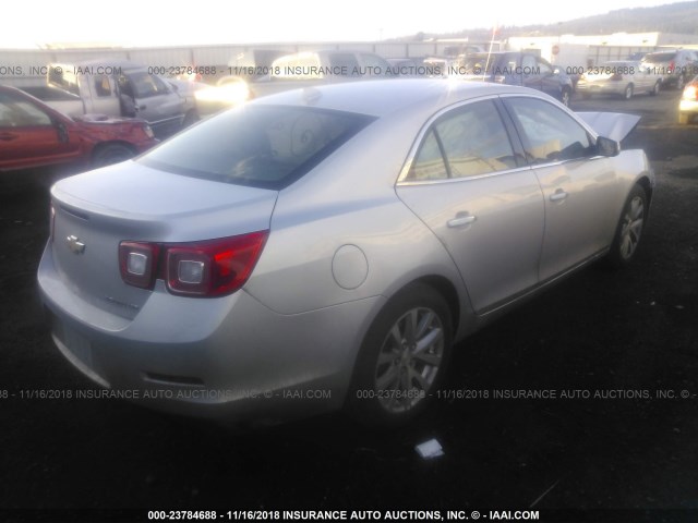 1G11H5SL2EF186042 - 2014 CHEVROLET MALIBU LTZ SILVER photo 4