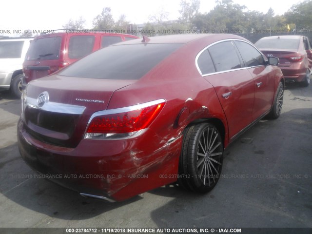 1G4GC5E3XDF296133 - 2013 BUICK LACROSSE RED photo 4