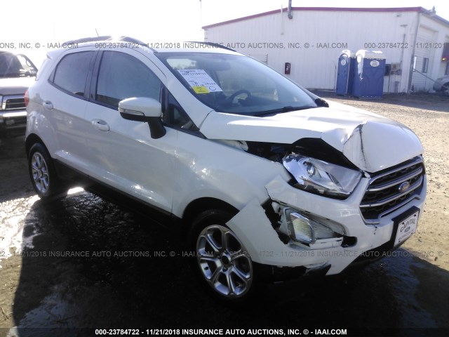 MAJ3P1TE7JC168455 - 2018 FORD ECOSPORT SE WHITE photo 1