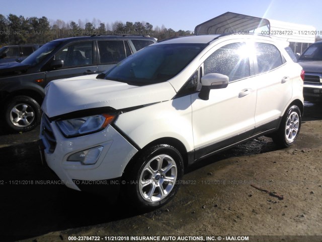 MAJ3P1TE7JC168455 - 2018 FORD ECOSPORT SE WHITE photo 2