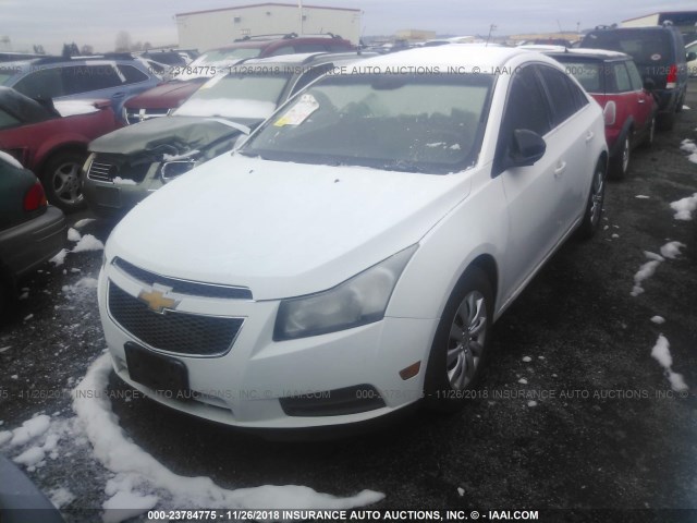 1G1PC5SH4B7253749 - 2011 CHEVROLET CRUZE LS WHITE photo 2