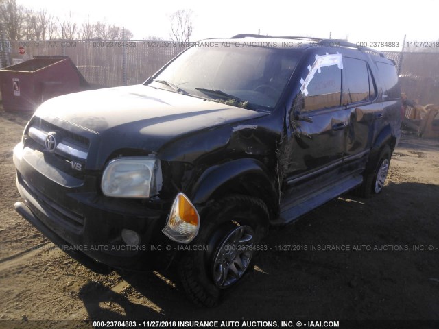 5TDBT48AX6S267298 - 2006 TOYOTA SEQUOIA LIMITED BLACK photo 2