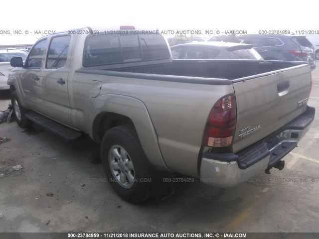 5TEKU72N55Z122116 - 2005 TOYOTA TACOMA DBL CAB PRERUNNER LNG BED GOLD photo 3