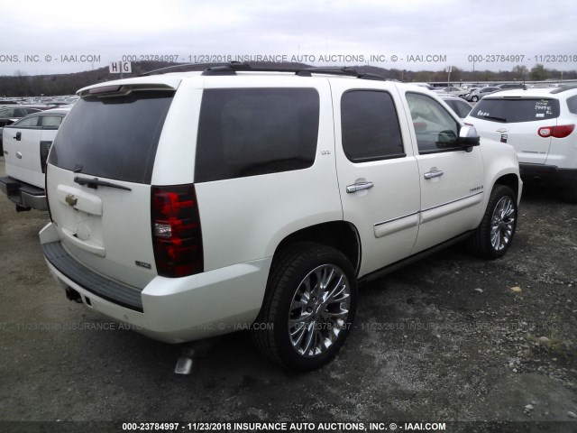 1GNFK13068R192190 - 2008 CHEVROLET TAHOE K1500 WHITE photo 4