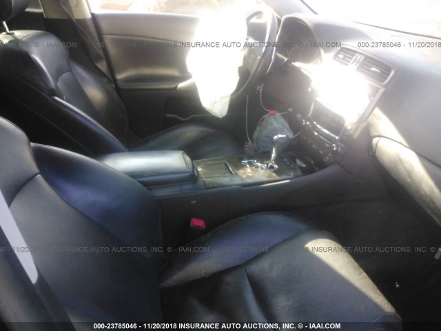 JTHBK262992085167 - 2009 LEXUS IS 250 BLACK photo 5