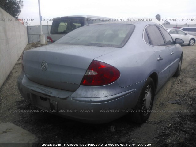 2G4WC532651270224 - 2005 BUICK LACROSSE CX SILVER photo 4