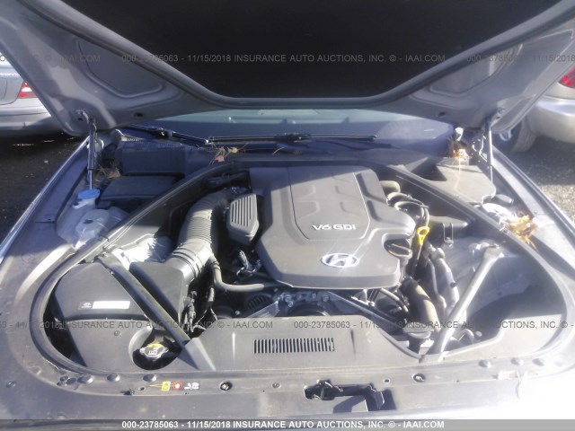 KMHGN4JE2FU063647 - 2015 HYUNDAI GENESIS 3.8L GRAY photo 10