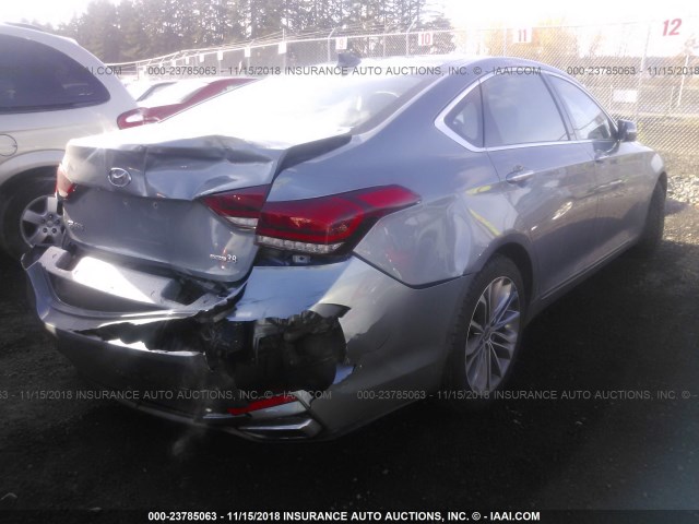 KMHGN4JE2FU063647 - 2015 HYUNDAI GENESIS 3.8L GRAY photo 4