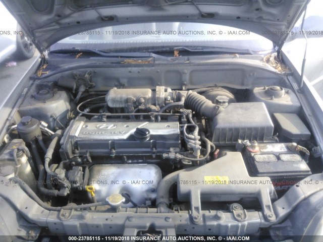 KMHCG35C94U308372 - 2004 HYUNDAI ACCENT GL GRAY photo 10