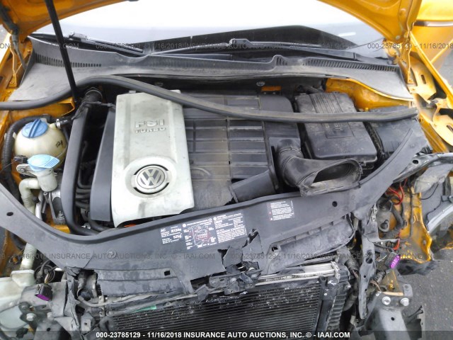 WVWFV71K37W160241 - 2007 VOLKSWAGEN NEW GTI FAHRENHEIT ORANGE photo 10