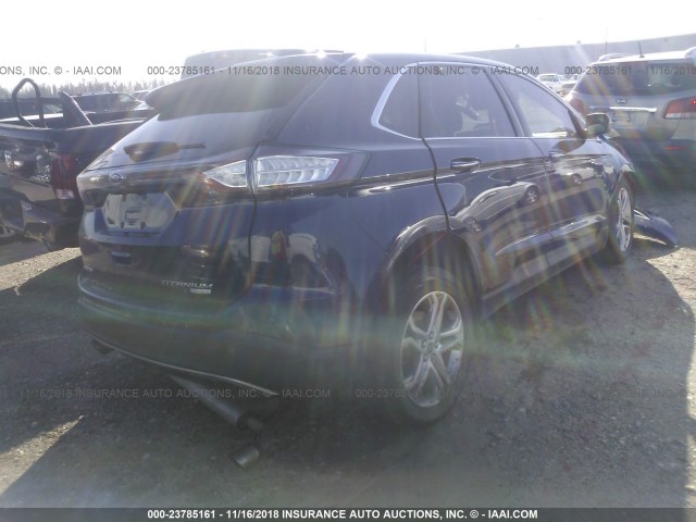 2FMPK3K93GBB22149 - 2016 FORD EDGE TITANIUM BLUE photo 4