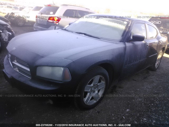 2B3KA43G17H890814 - 2007 DODGE CHARGER SE/SXT BLACK photo 2