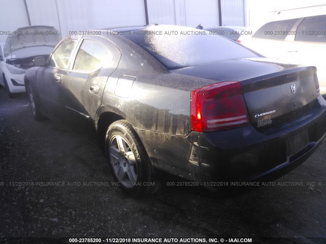 2B3KA43G17H890814 - 2007 DODGE CHARGER SE/SXT BLACK photo 3