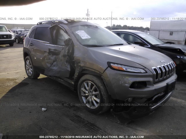 1C4PJMDS6GW278858 - 2016 JEEP CHEROKEE LIMITED GRAY photo 1