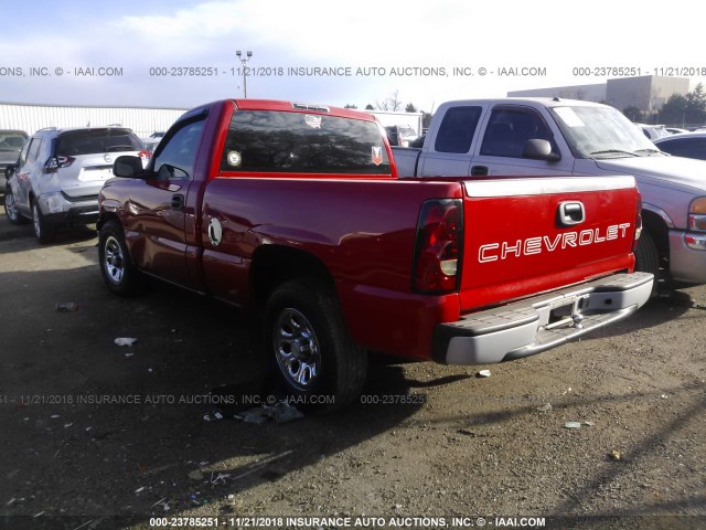 1GCEC14X57Z128136 - 2007 CHEVROLET SILVERADO C1500 CLASSIC RED photo 3