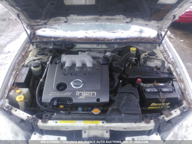 JN1DA31A82T317083 - 2002 NISSAN MAXIMA GLE/SE WHITE photo 10