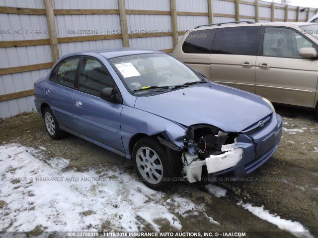 KNADC125X56366878 - 2005 KIA RIO Light Blue photo 1