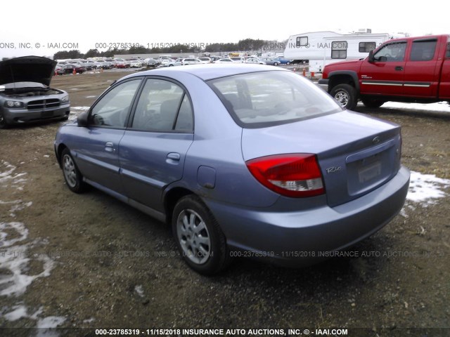 KNADC125X56366878 - 2005 KIA RIO Light Blue photo 3